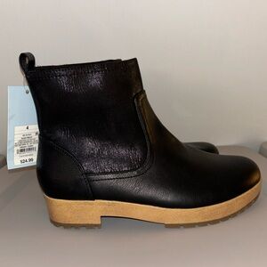 Cat & Jack Black Faux Suede Ankle Boots Side
Zip Girls 4 Women's 6